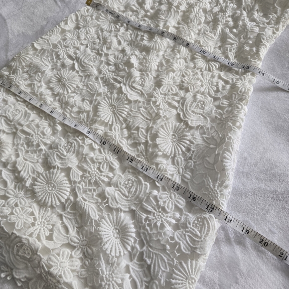 Lulu's Women's Love Poem Ivory Lace Mini Dress Small - Picture 11 of 12